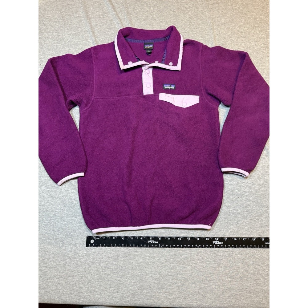 Patagonia Synchilla Kids Fleece Pullover Purple  Size L (12) EUC